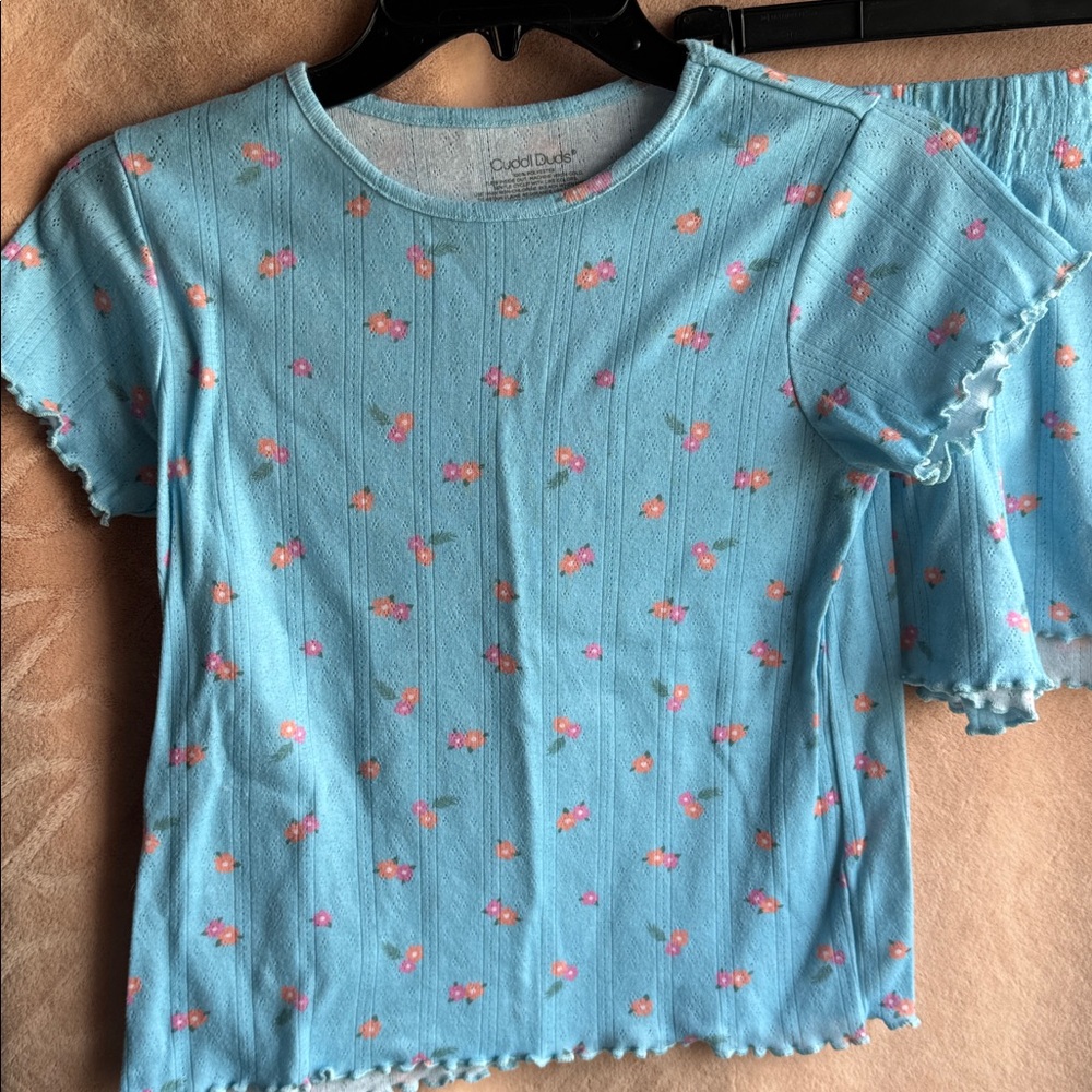 Girls Size L 10/12 Floral Pajama Set - Picture 2 of 5